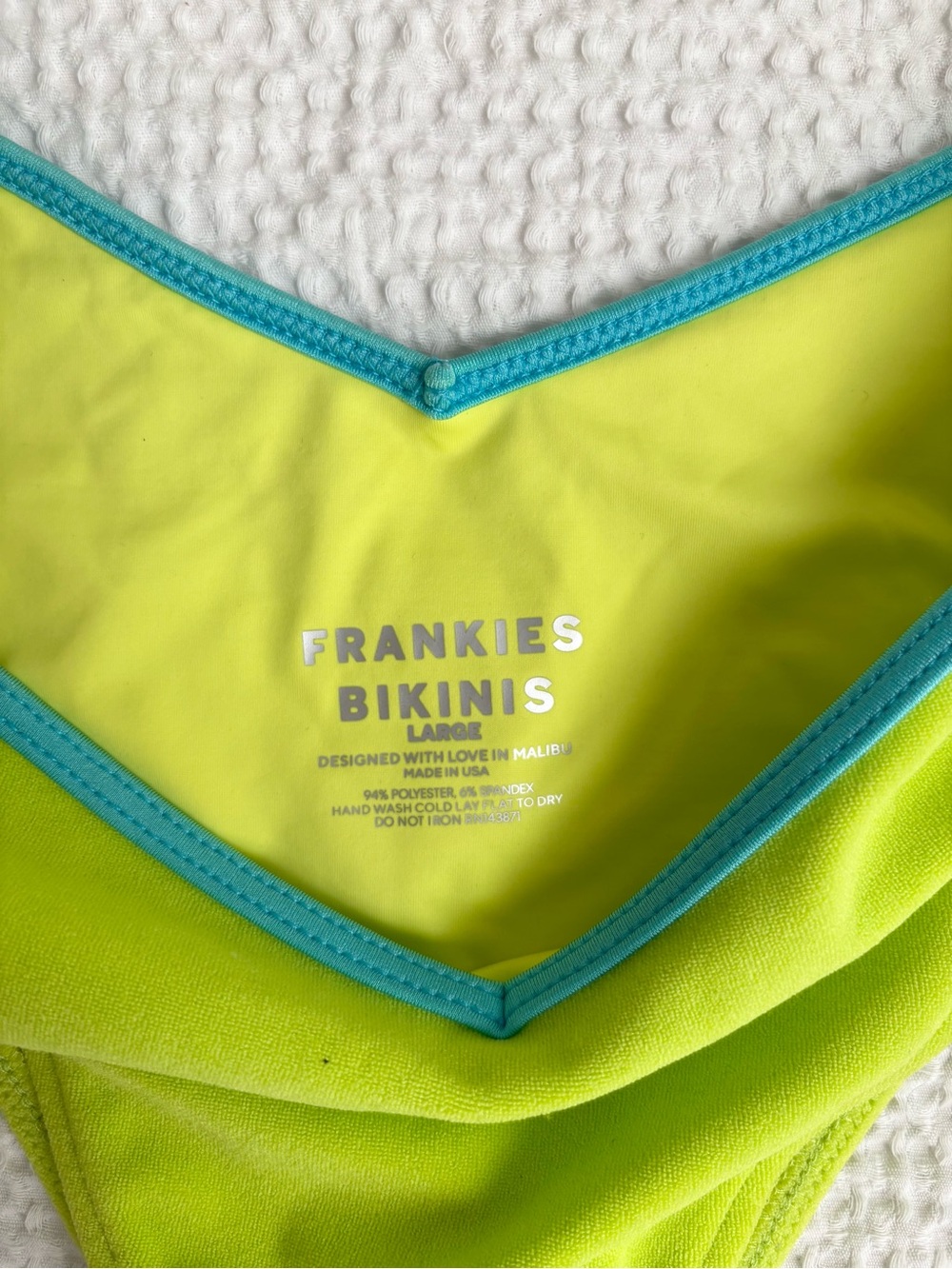 NWT Frankies Terri Bikini Set in Green and Blue - Picture 3 of 5